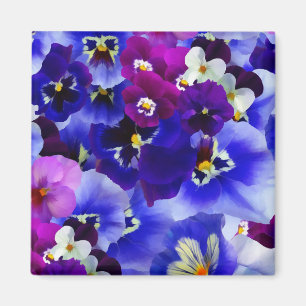 Blue Flower Arrangement Magnet