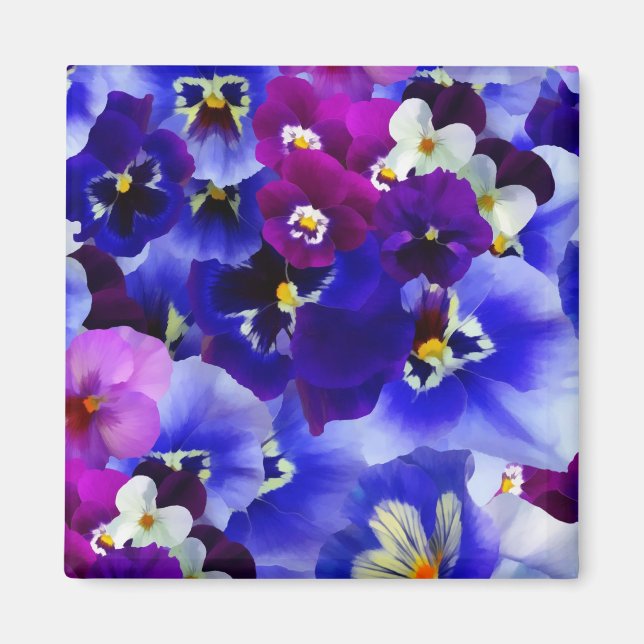 Blue Flower Arrangement Magnet (Front)