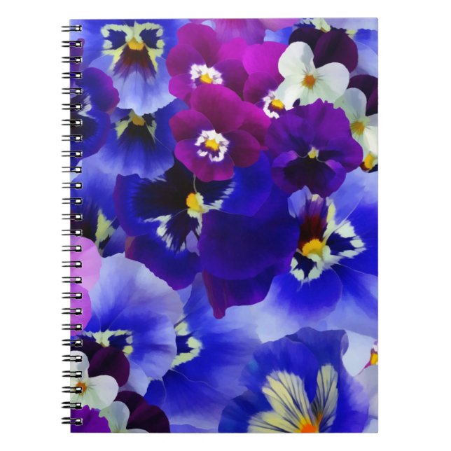 Blue Flower Arrangement Notebook (Front)