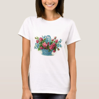 Blue Flower Basket T-Shirt