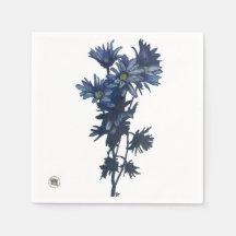 Blue Flower Bouquet Paper Napkin