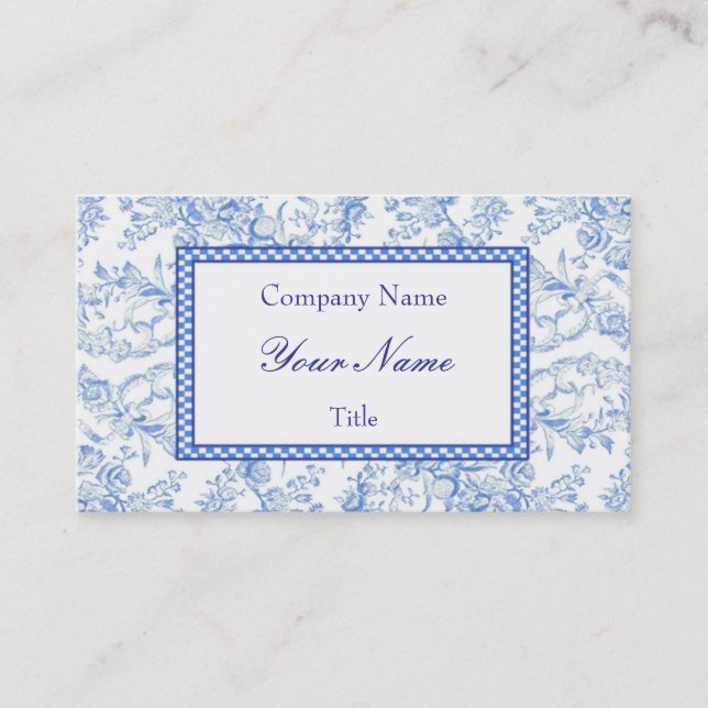 Blue Flower Business Card (Front)