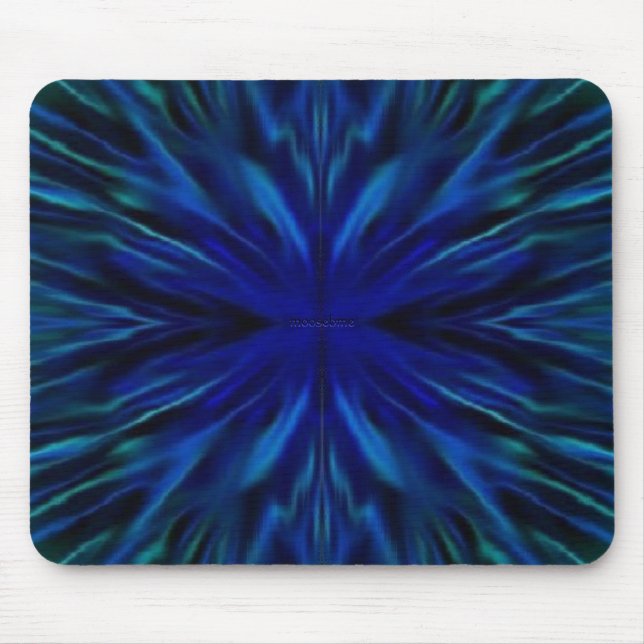 Blue Flower Centre Mouse Mat (Front)
