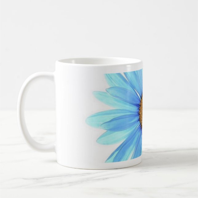 blue flower coffee mug (Left)