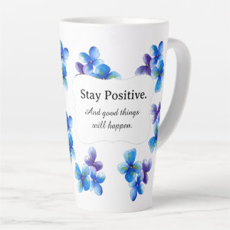 Blue flower coffee mug positive statement 