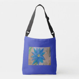 Blue Flower Crossbody Bag