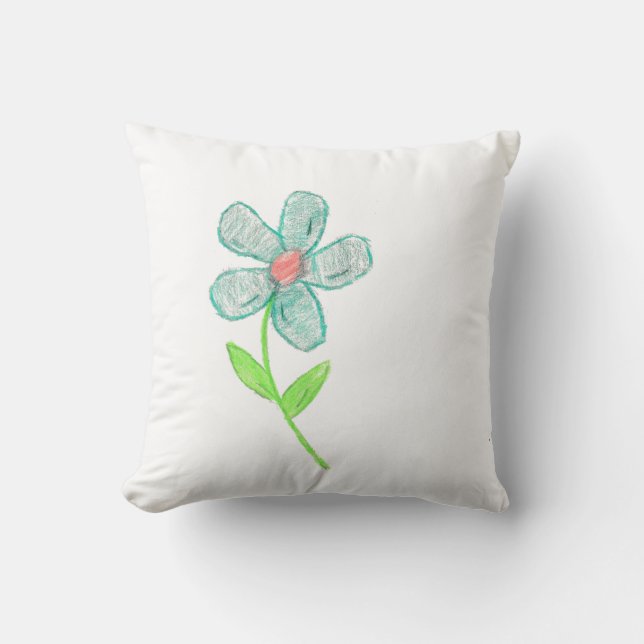 Blue Flower  Cushion (Front)