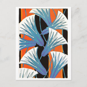 Blue Flower Deco Postcard