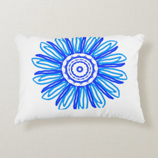 blue flower decorative cushion