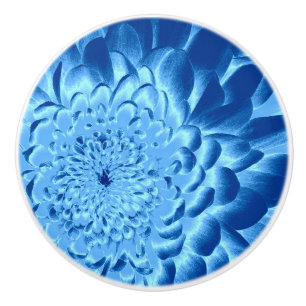 BLUE FLOWER DRAWER KNOB