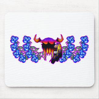 Blue Flower Dreams Mouse Mat