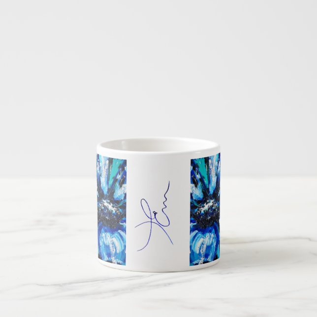 Blue flower espresso cup (Front)