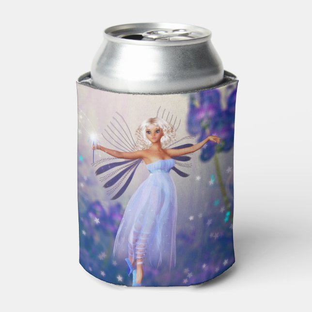 Blue Flower Fairy Can Cooler (Can Front)