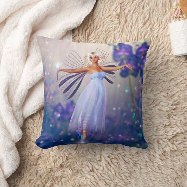 Blue Flower Fairy Cushion (Blanket)