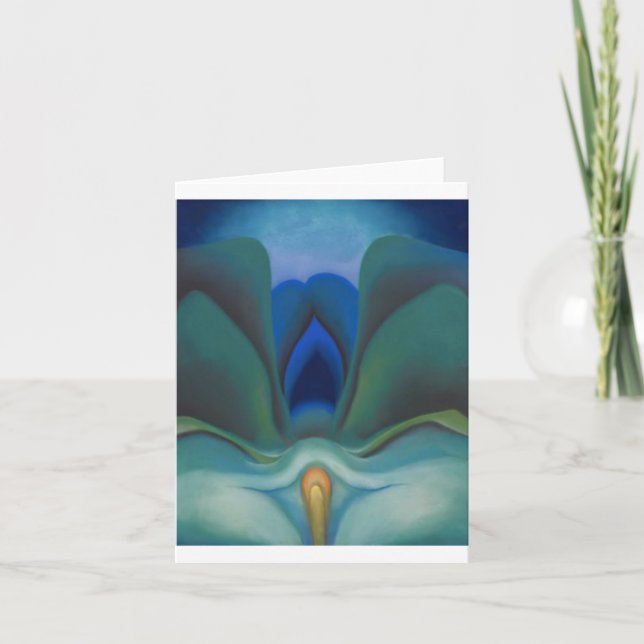 Blue Flower, Georgia O'Keeffe,     Card (Front)