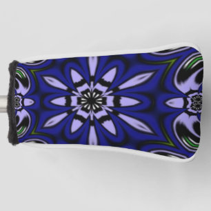 blue flower golf head cover