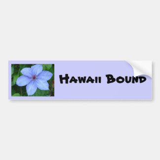 Blue flower, Hawaii Bound Bumper Sticker