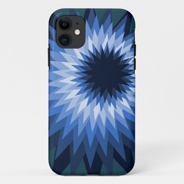 blue flower i phone case (Back)