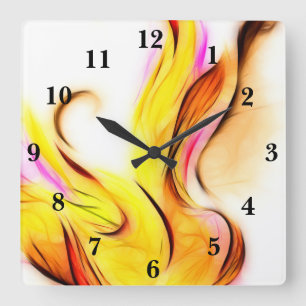 Blue Flower Invert Clock