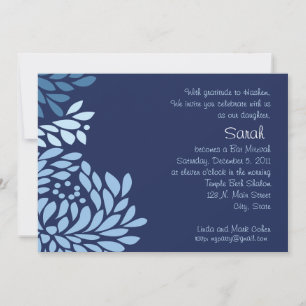 Blue Flower Invitation