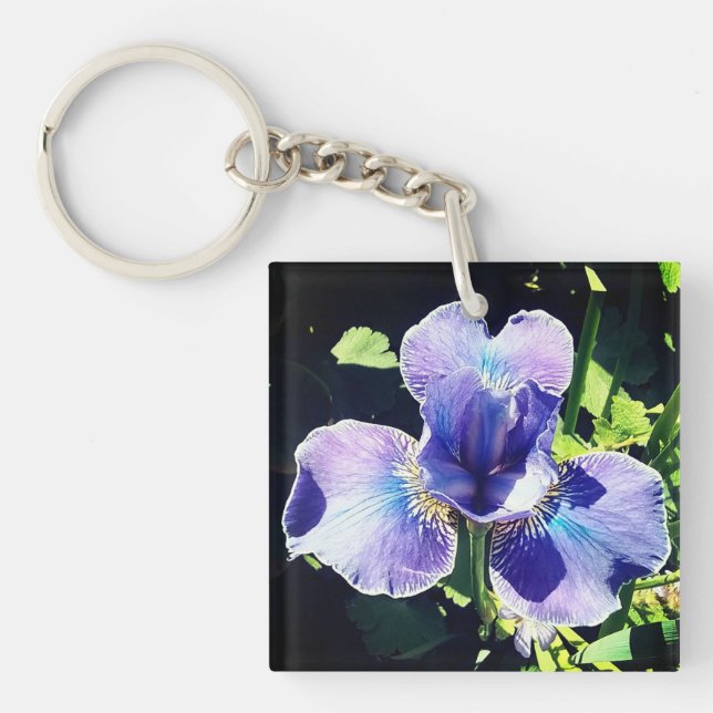 Blue flower key ring (Front)