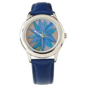 Blue Flower Kid's Watch