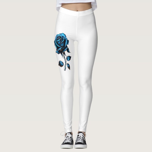 blue flower leggings (Front)