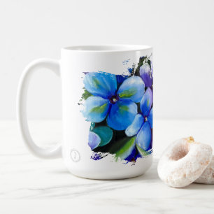 Blue flower Love is the answer love mug