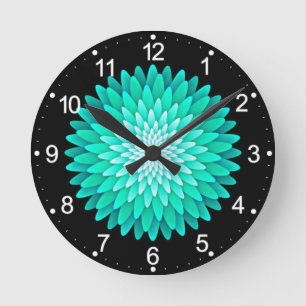Blue Flower Mandala-68566 Round Clock