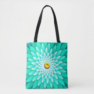 Blue Flower Mandala-68566 Tote Bag