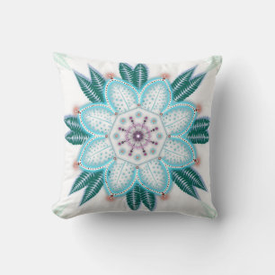 Blue Flower Mandala Cushion