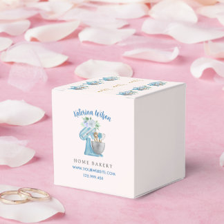 Blue Flower Mixer Favor Box