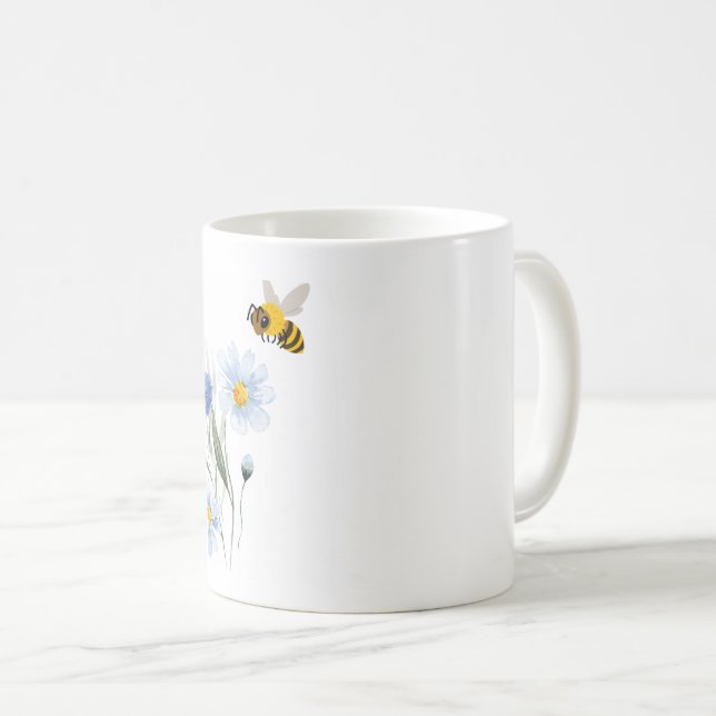 blue flower mug (Front Right)