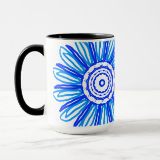 blue flower mug
