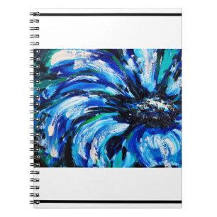 Blue flower notebook