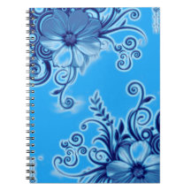 Blue Flower Notebook