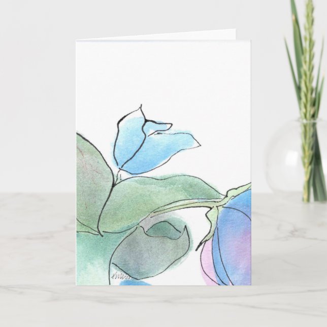 Blue Flower Notecard (Front)