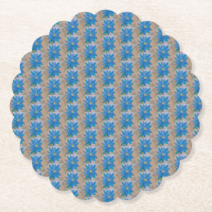 Blue Flower Paper Coaster