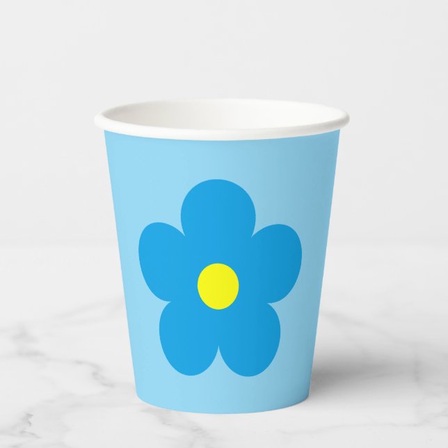 Blue Flower Paper Cups (Front)