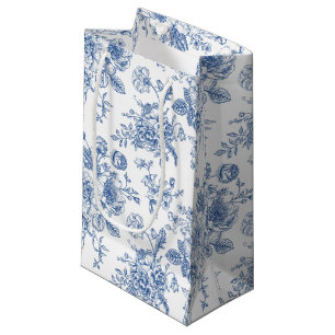 Blue Flower Pattern Small Gift Bag