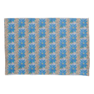 Blue Flower  Pillowcase