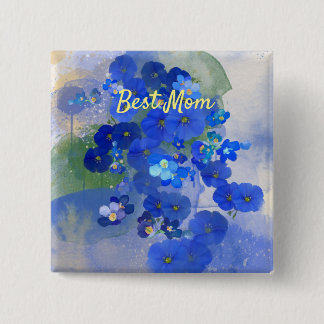 Blue flower pin
