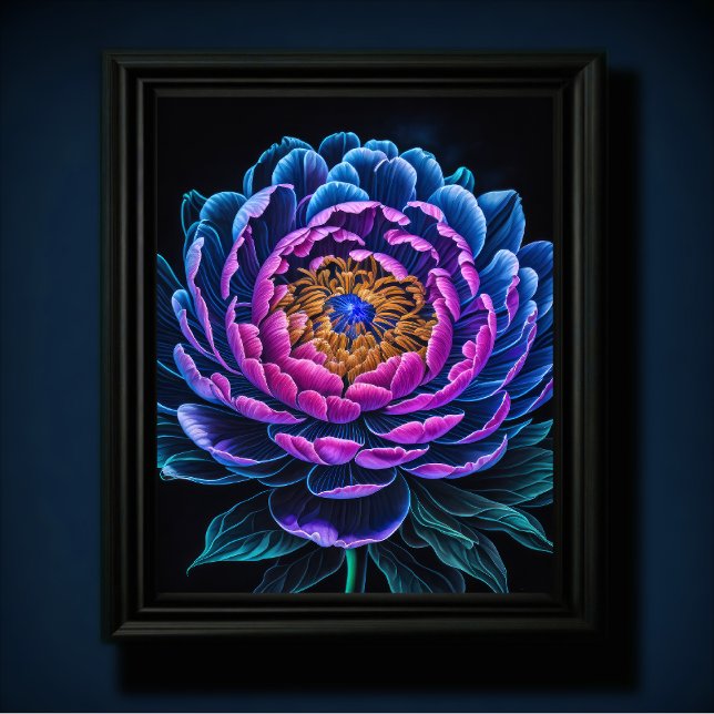 Blue Flower Pink Poster (Creator Uploaded)