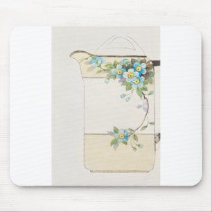 Blue Flower Pitcher Painting by Noritake Factory Mouse Mat
