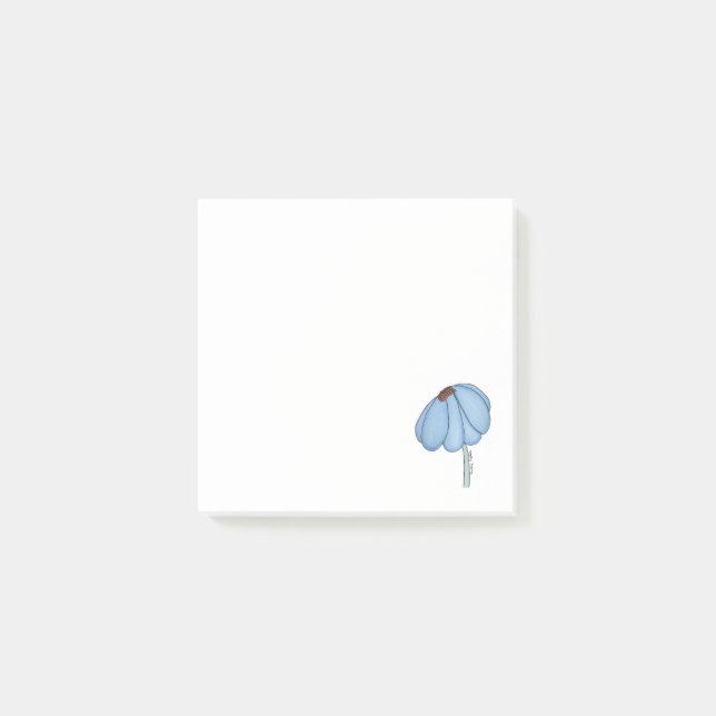 Blue Flower Post-it Notes (Front)