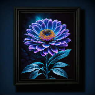 Blue Flower Poster