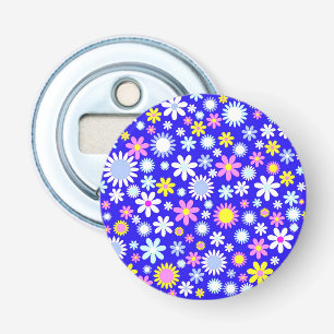 Blue Flower Power Bottle Opener