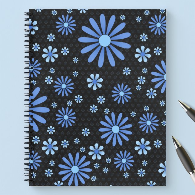 Blue Flower Power Daisy Pattern Floral Notebook (Creator Uploaded)