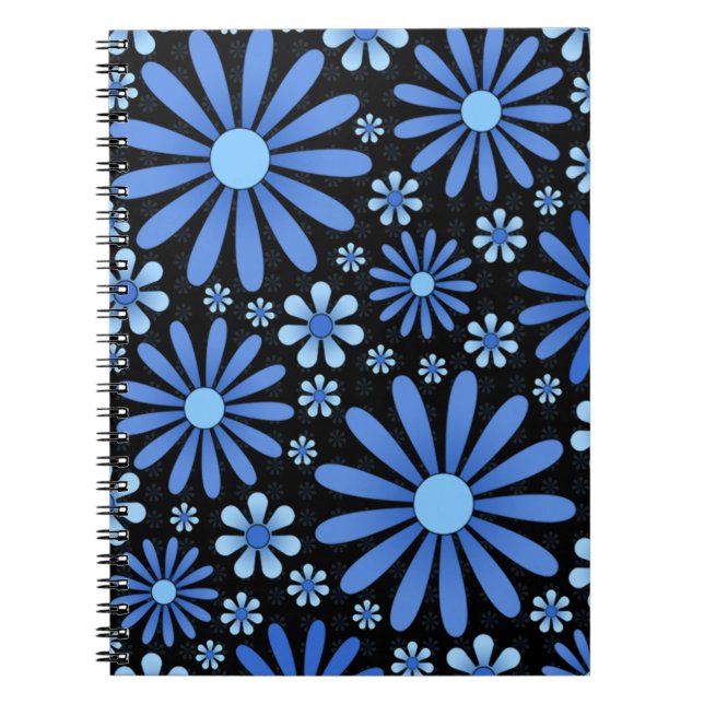 Blue Flower Power Notebook (Front)