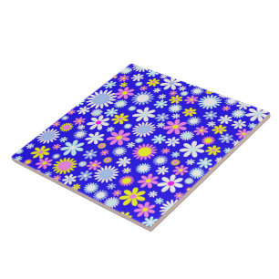 Blue Flower Power Tile